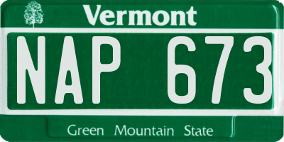 VT license plate NAP673
