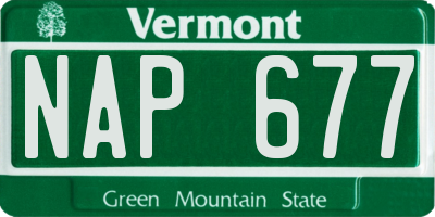 VT license plate NAP677