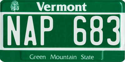 VT license plate NAP683