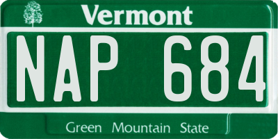 VT license plate NAP684