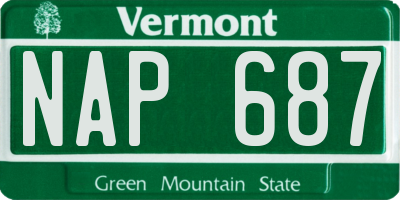 VT license plate NAP687