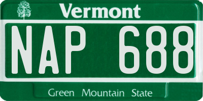 VT license plate NAP688