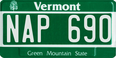 VT license plate NAP690