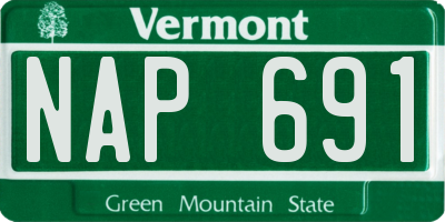VT license plate NAP691