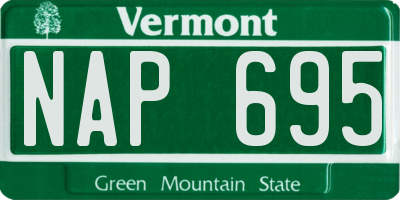 VT license plate NAP695