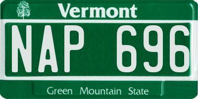 VT license plate NAP696