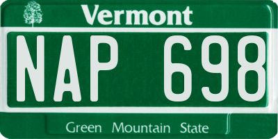 VT license plate NAP698