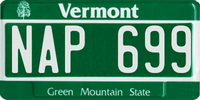 VT license plate NAP699