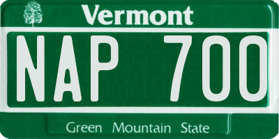 VT license plate NAP700