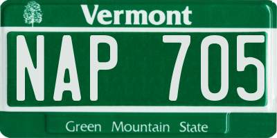 VT license plate NAP705