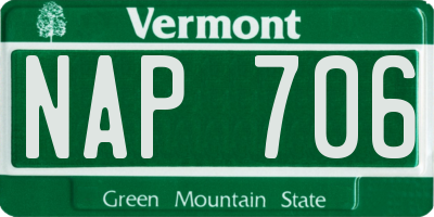 VT license plate NAP706