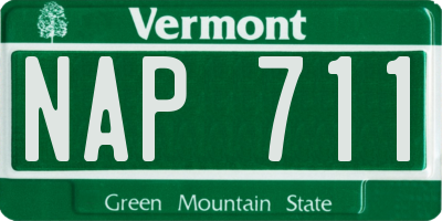 VT license plate NAP711