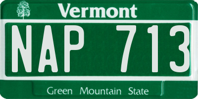 VT license plate NAP713