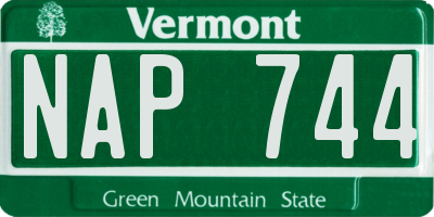 VT license plate NAP744