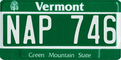 VT license plate NAP746