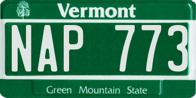 VT license plate NAP773