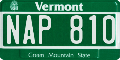 VT license plate NAP810
