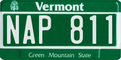 VT license plate NAP811