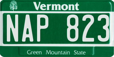 VT license plate NAP823