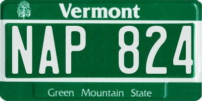 VT license plate NAP824