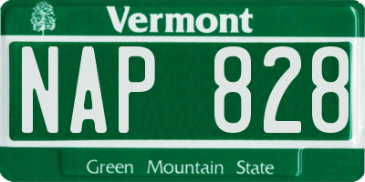 VT license plate NAP828