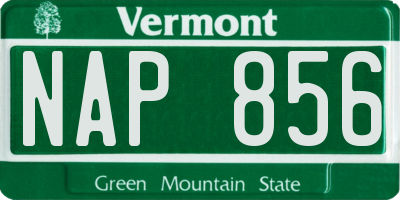 VT license plate NAP856