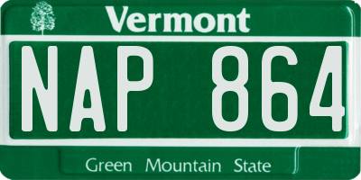 VT license plate NAP864