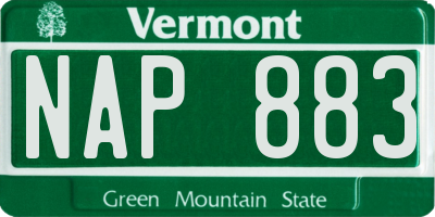 VT license plate NAP883