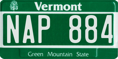 VT license plate NAP884