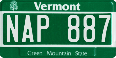 VT license plate NAP887