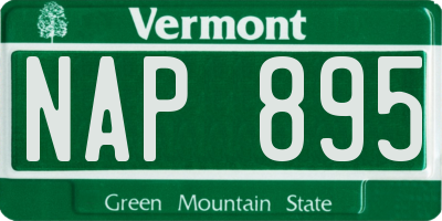 VT license plate NAP895