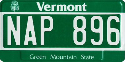 VT license plate NAP896