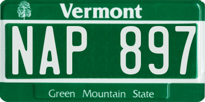 VT license plate NAP897