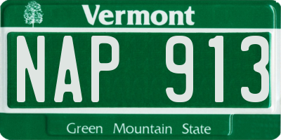 VT license plate NAP913