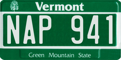 VT license plate NAP941