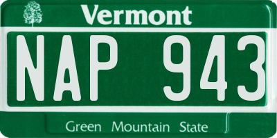 VT license plate NAP943