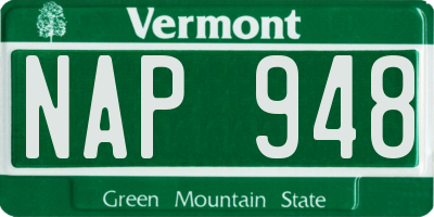 VT license plate NAP948