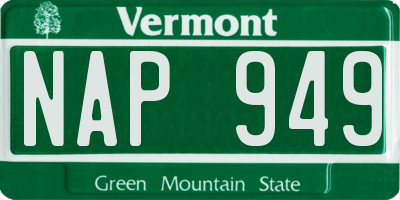 VT license plate NAP949