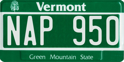 VT license plate NAP950