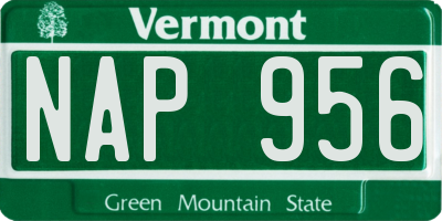 VT license plate NAP956