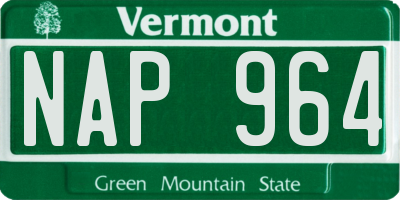 VT license plate NAP964