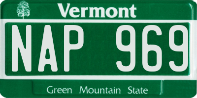 VT license plate NAP969