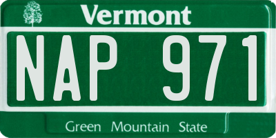 VT license plate NAP971