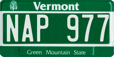 VT license plate NAP977