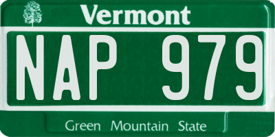 VT license plate NAP979