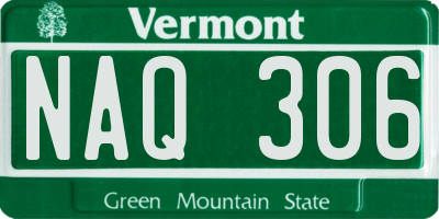 VT license plate NAQ306