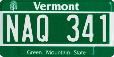 VT license plate NAQ341