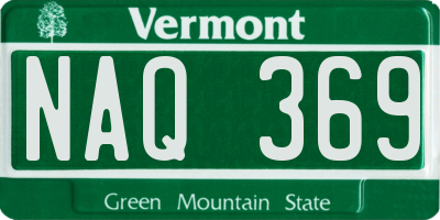 VT license plate NAQ369