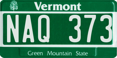 VT license plate NAQ373