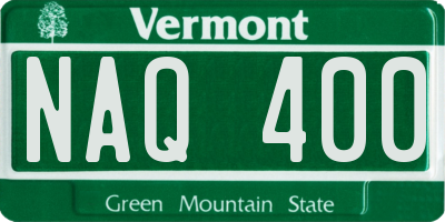 VT license plate NAQ400